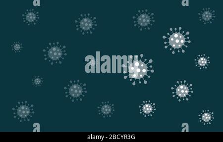 Coronavirus-Muster. Coronavirus, Pandemie. Abstrakter Virus-Strain-Modell-Roman Coronavirus 2019-nCoV Stock Vektor