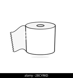 Toilettenpapier Vector geeignet für Grußkarten-, Poster- oder T-Shirt-Druck. Stock Vektor