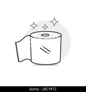 Toilettenpapier Vector geeignet für Grußkarten-, Poster- oder T-Shirt-Druck. Stock Vektor