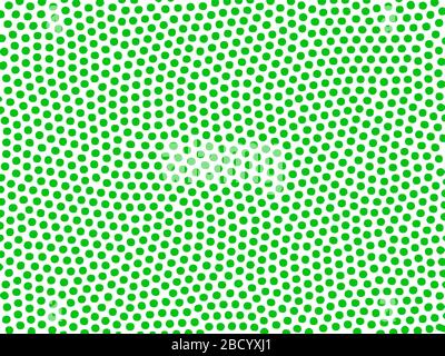 Grün auf weiß, nahtloses gestricheltes Muster Stock Vektor