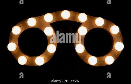 Augenoptiker Unterzeichnen. Stockfoto