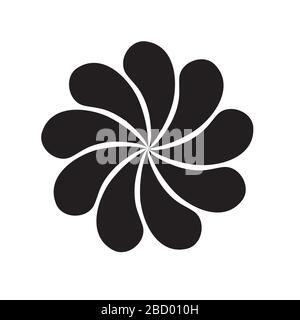 symbol für japanische Blumenform Stock Vektor