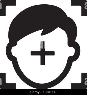 Symbol für Gesichtserkennung Stock Vektor