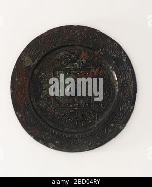 ; China; 1. Bis 2. Jahrhundert; Bronze; Durchm. X T: 16,7 x 1,1 cm; Geschenk von Charles lang Freer Mirror Stockfoto