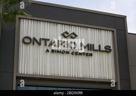 Allgemeiner Gesamtblick auf das Einkaufszentrum Ontario Mills, Samstag, 4. April 2020, in Ontario, Kalifornien, USA. (Foto von IOS/Espa-Images) Stockfoto