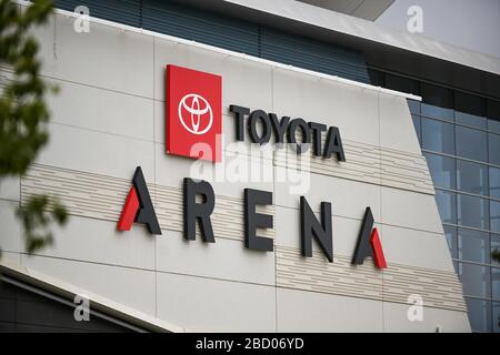 Gesamtansicht der Toyota Arena, Samstag, 4. April 2020, in Ontario, Kalifornien, USA. (Foto von IOS/Espa-Images) Stockfoto