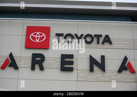 Gesamtansicht der Toyota Arena, Samstag, 4. April 2020, in Ontario, Kalifornien, USA. (Foto von IOS/Espa-Images) Stockfoto