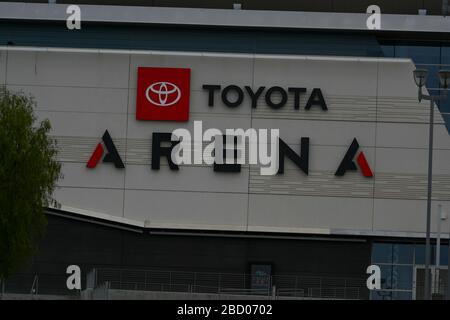 Gesamtansicht der Toyota Arena, Samstag, 4. April 2020, in Ontario, Kalifornien, USA. (Foto von IOS/Espa-Images) Stockfoto