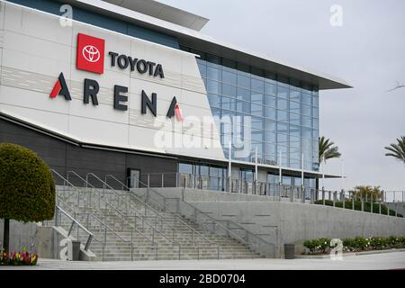 Gesamtansicht der Toyota Arena, Samstag, 4. April 2020, in Ontario, Kalifornien, USA. (Foto von IOS/Espa-Images) Stockfoto