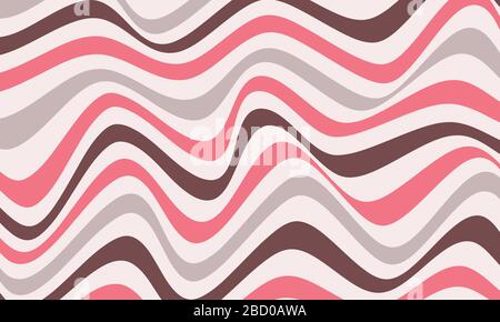 Abstrakter Hintergrund für die Kunst der Wellenlinie. Vektor gewellter gestreifter Hintergrund Stock Vektor