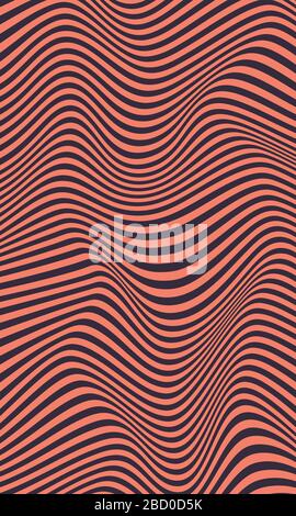 Gewellter Streifen Hintergrund. Abstrakter Line-Art-Hintergrund Stock Vektor