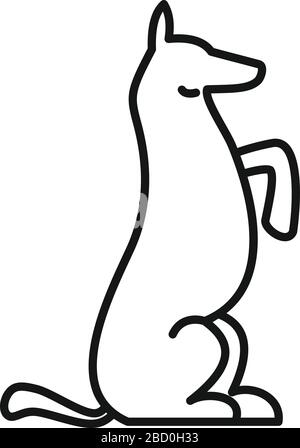 Symbol für Hundetraining. Outline Dog Training Vector Icon für Web-Design isoliert auf weißem Hintergrund Stock Vektor