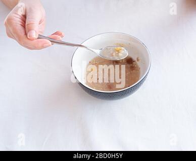 Traditioneller türkischer Dessertschmaus oder Noahs Pudding Stockfoto