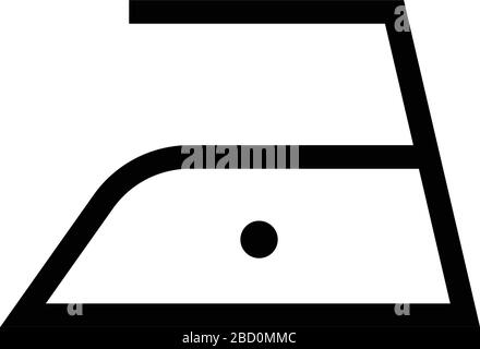 Symbol für Wäsche (Bügeleisen fast leer) Stock Vektor