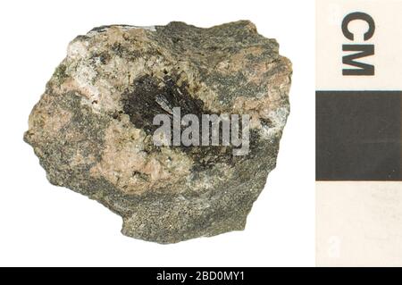 Cyclosilikatmineral Schorl. EO 040739 Cyclosilicate Mineral Schorl 001.jpg Stockfoto