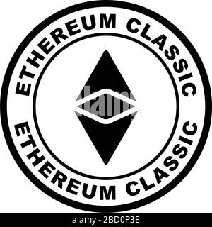 Kryptowährung Symbol (ethereum classic) Stock Vektor