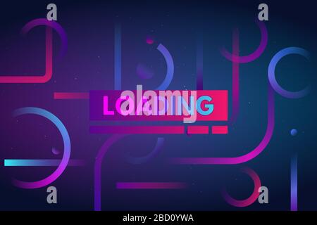 Hintergrund des dynamischen Ladebalkens des Gradienten Stock Vektor