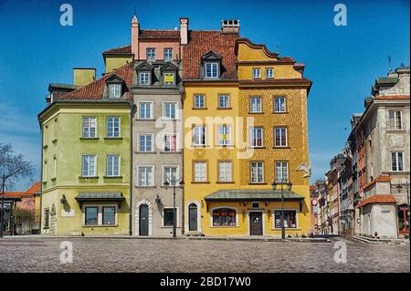 Gebäude in Square Castle in Warschau Stockfoto