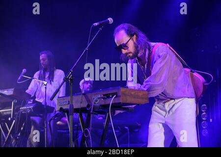 ARP Frique & Family trat auf dem WOMAD Festival in Charlton Park, Großbritannien, auf. Juli 2019 Stockfoto