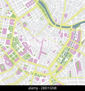 Stadtplan Mitte wien (wien) Abbildung Stock Vektor