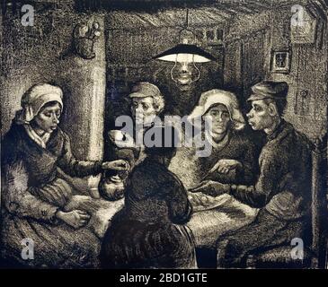 Die Kartoffelesser 1885 Vincent van Gogh 1853-1890 Niederländisch die Niederlande Stockfoto