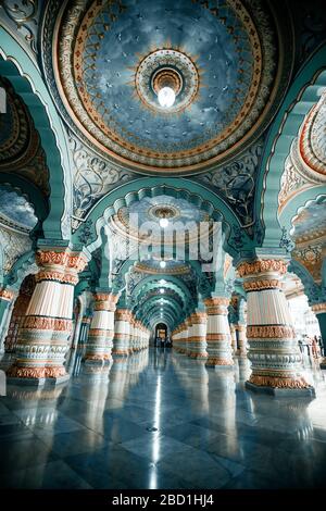 Mysore-Palast in Indien Stockfoto