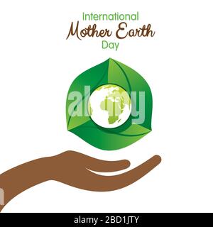 Kreative Illustration des internationalen Mother Earth Day Plakatdesigns Stock Vektor