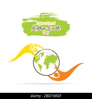 Kreative Illustration des internationalen Mother Earth Day Plakatdesigns Stock Vektor