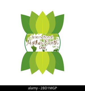 Kreative Illustration des internationalen Mother Earth Day Plakatdesigns Stock Vektor