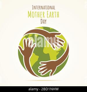 Kreative Illustration des internationalen Mother Earth Day Plakatdesigns Stock Vektor