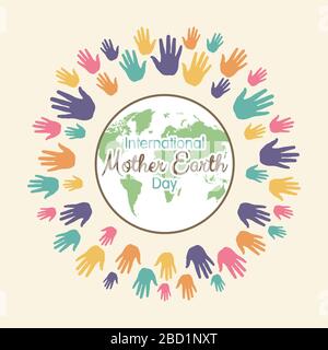 Kreative Illustration des internationalen Mother Earth Day Plakatdesigns Stock Vektor