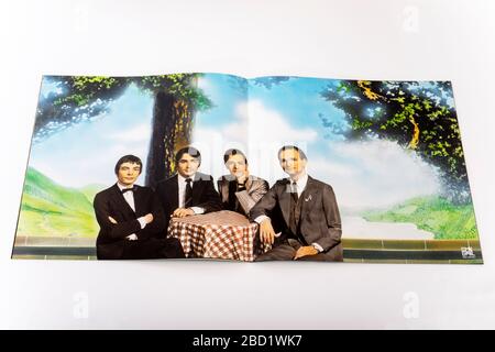 Werbebroschüre für das Album "Kraftwerk Trans Europe Express" Stockfoto