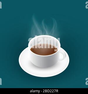 Dampfend heißen Kaffee. Stock Vektor