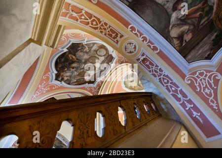 Große Treppe in Wroclaw Universität, Polen Stockfoto