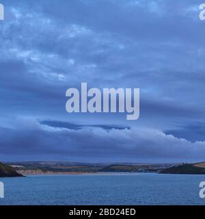 Blick auf die Daymer Bay in Cornwall Stockfoto