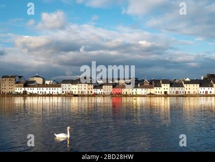 Bunte Häuser auf dem langen Spaziergang, Galway City, Grafschaft Galway, Westküste Irland Stockfoto