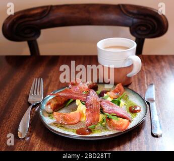 Frühstück im The Stop B&B, Galway City, County Galway, Irland Stockfoto