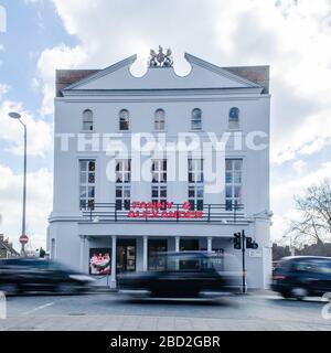 LONDON - MÄRZ 2018: Das Old Vic Theatre, ein berühmtes 1000-Sitz-Theater in der Nähe des Bahnhofs Waterloo im Süden Londons Stockfoto