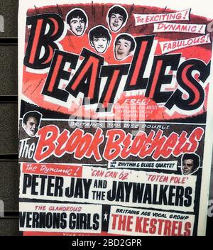 Konzertplakat für die Beatles und Nebenauftrittskonzerte am 22. November 1963 im Globe/ABC Cinema in Stockton auf Tees, England. GROSSBRITANNIEN Stockfoto