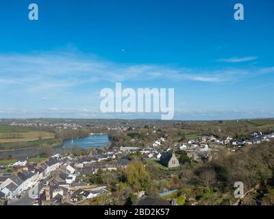 St. Dogmaels Dorf während des Lockdowns, Pembrokeshire, Wales Stockfoto