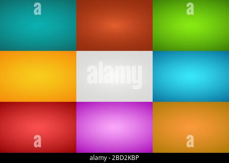 Satz mit verschiedenen Farben Verlauf. Design für Hintergrundpapier, Banner Stock Vektor