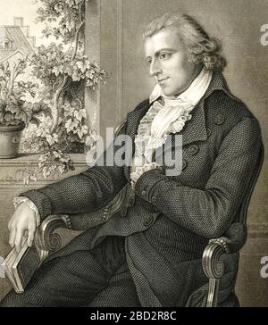 FRIEDRICH SCHILLERS (1759-1805) deutscher Dichter im Jahre 1754 Stockfoto