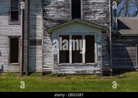 Detail eines verlassenen Bauernhauses in den USA Stockfoto