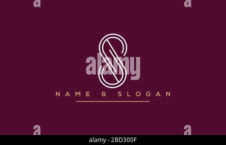 Abstrakter Buchstabe S Alphabet Logo Design Stock Vektor