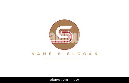 Abstrakter Buchstabe S Alphabet Logo Design Stock Vektor