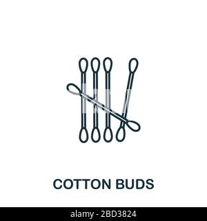 Baumwoll-Knospen-Symbol aus Make-up und Beauty-Kollektion. Einfaches Baumwoll-Knospensymbol für Vorlagen, Webdesign und Infografiken Stockfoto