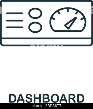 Dashboard-Symbol aus der Lernsammlung der Maschine. Einfaches Dashboard Symbol für Vorlagen, Webdesign und Infografiken Stock Vektor