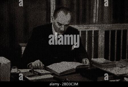 Typografisches Porträt von Atatürk Stockfoto