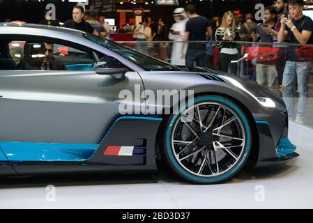 DUBAI, VAE - November 16: Der Bugatti Divo Sportwagen ist Auf der Dubai Motor Show 2019 Am 16. November 2019 Stockfoto