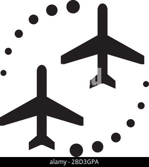 Anschlussflug, Transit, Transfer-Symbol / öffentliche Informationen Symbol Stock Vektor